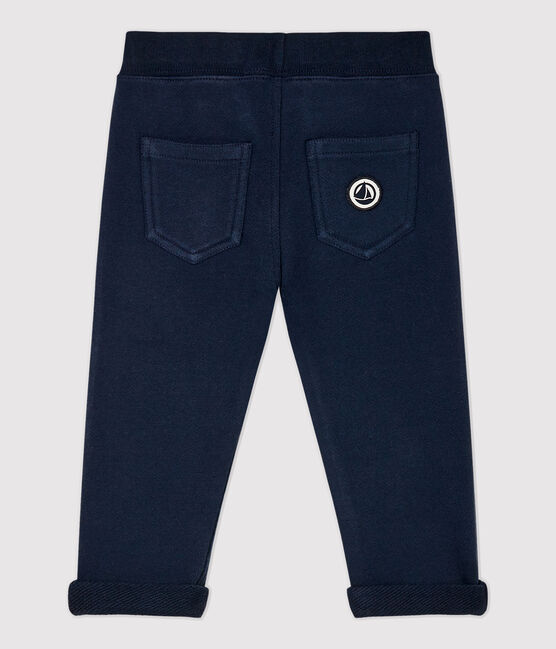 Pantalón de muletón de bebé. azul SMOKING