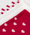 3 pares de calcetines infantiles de algodón con estampado de corazones variante 1