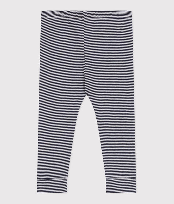 Leggings de algodón milrayas para bebé azul SMOKING/blanco MARSHMALLOW