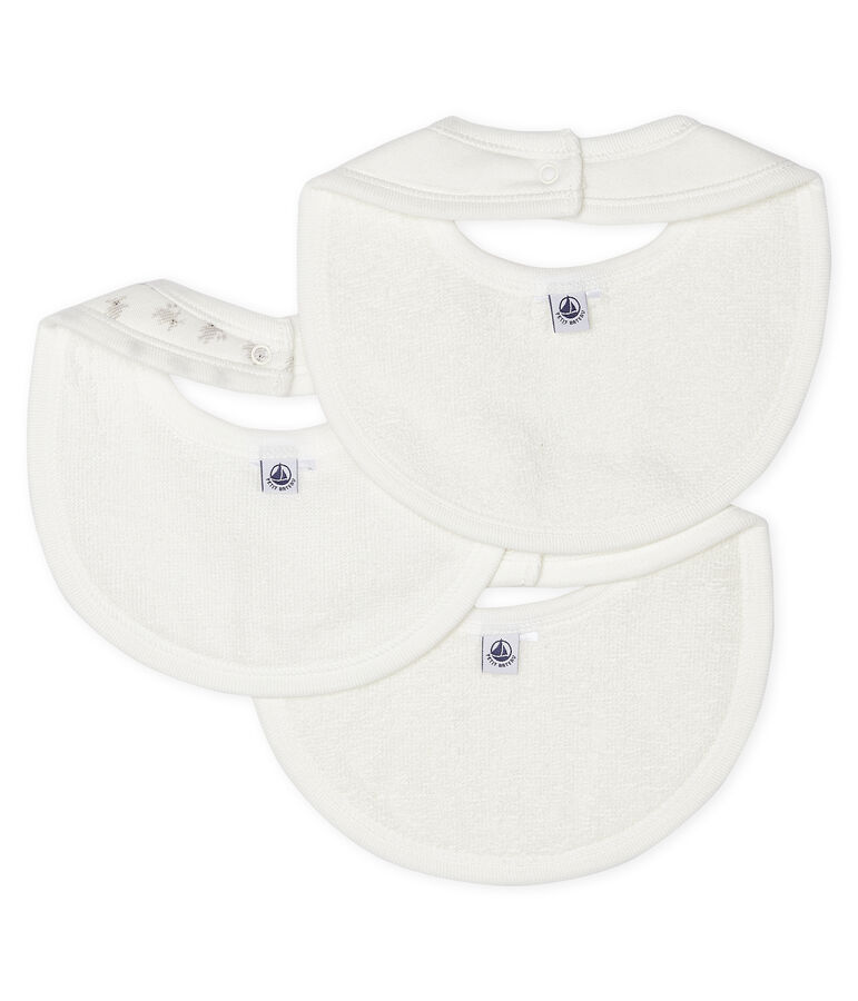 Tr&iacute;o de baberos para beb&eacute; de punto variante 1