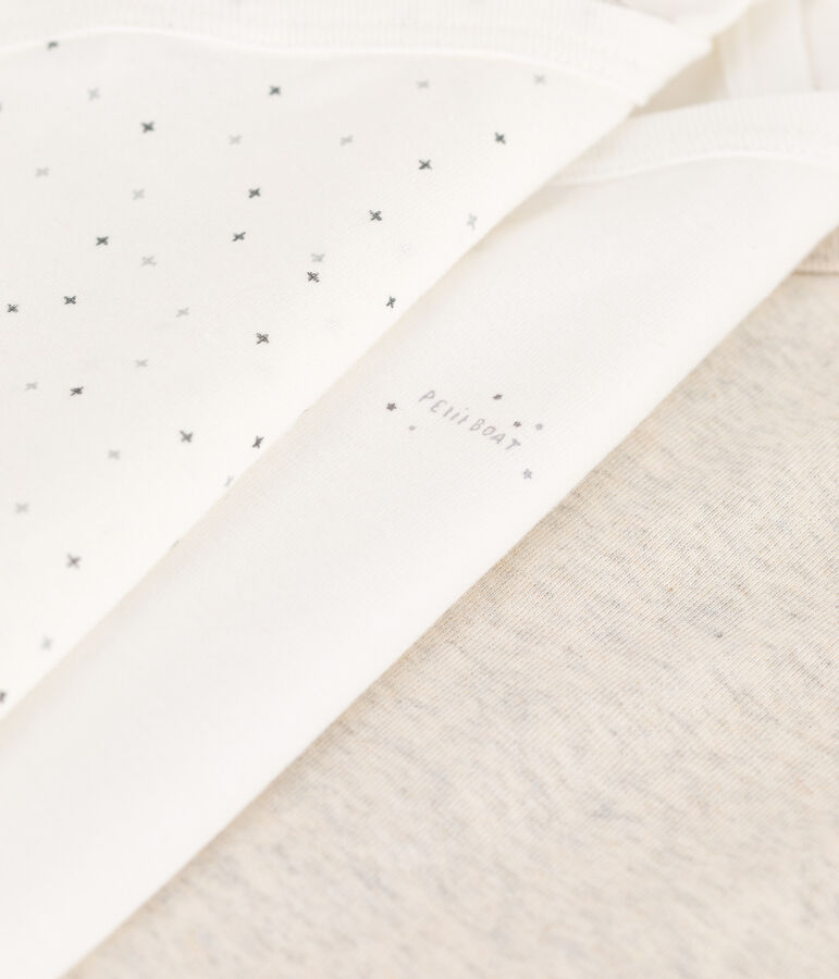 Juego de 3 bodis de beb&eacute; de algod&oacute;n org&aacute;nico variante 1