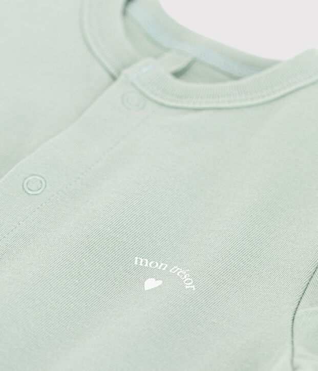 Mono corto de punto ligero para beb&eacute; verde