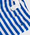 Pantalón corto de algodón a rayas para bebé azul PORCELANA/ MARSHMALLOW