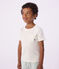 Camiseta de manga corta para ni&ntilde;o blanco