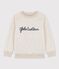 Sudadera de muletón bordada infantil unisex beige MONTELIMAR CHINE