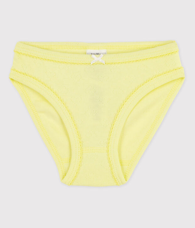 Braguita de algod&oacute;n de ni&ntilde;a amarillo