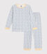 Pijama infantil de terciopelo con estampado de cohetes