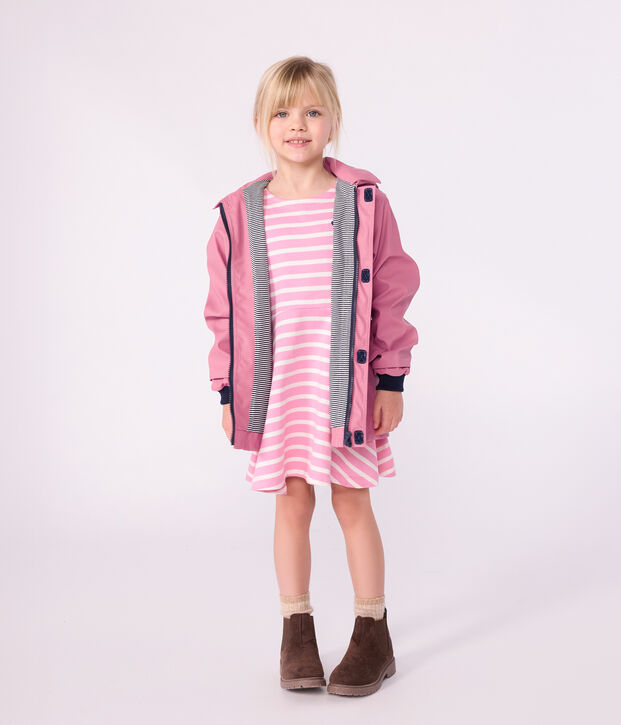 Impermeable emblem&aacute;tico infantil unisex rosa