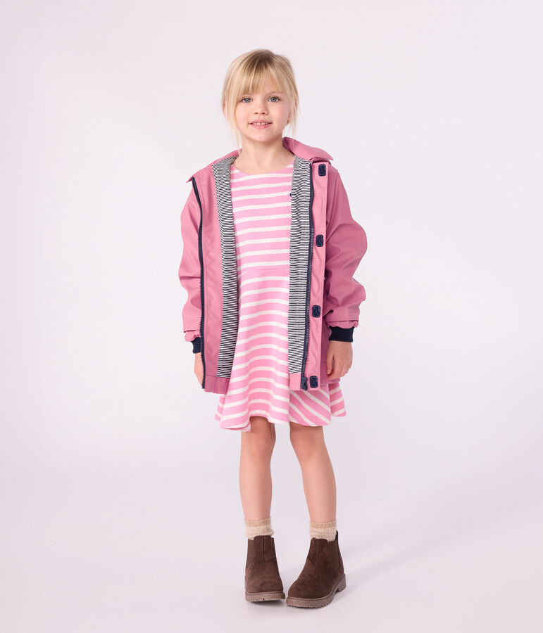 Impermeable emblem&aacute;tico infantil unisex rosa