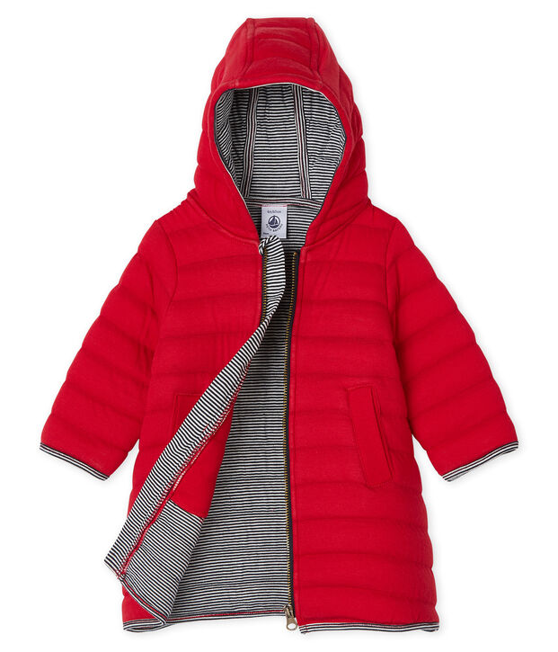 C&aacute;rdigan de tela t&uacute;bica acolchada para beb&eacute; ni&ntilde;a rojo