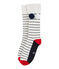 Calcetines altos infantiles para niña blanco MARSHMALLOW/azul SMOKING