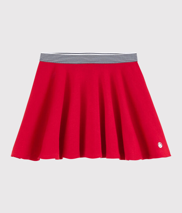 Falda de punto de ni&ntilde;a rojo