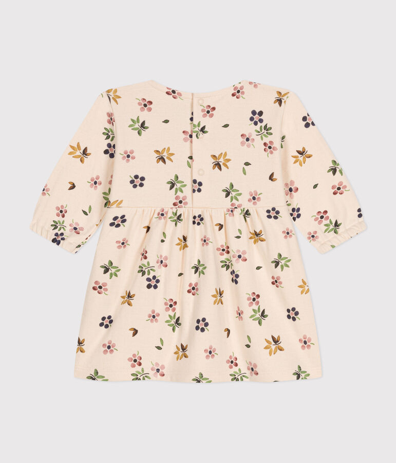 Vestido de manga larga de t&uacute;bico para beb&eacute; crudo/multicolor