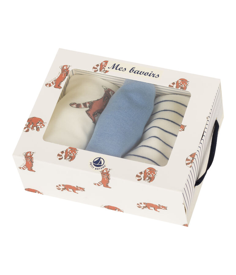 Tr&iacute;o de baberos de punto para beb&eacute; ni&ntilde;o multicolor