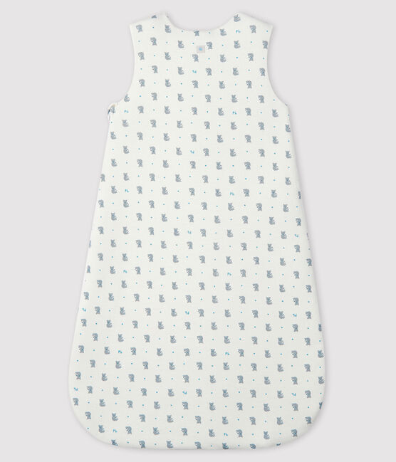 Saco de punto de tejido acanalado para bebé blanco MARSHMALLOW/gris GRIS/ MULTICO