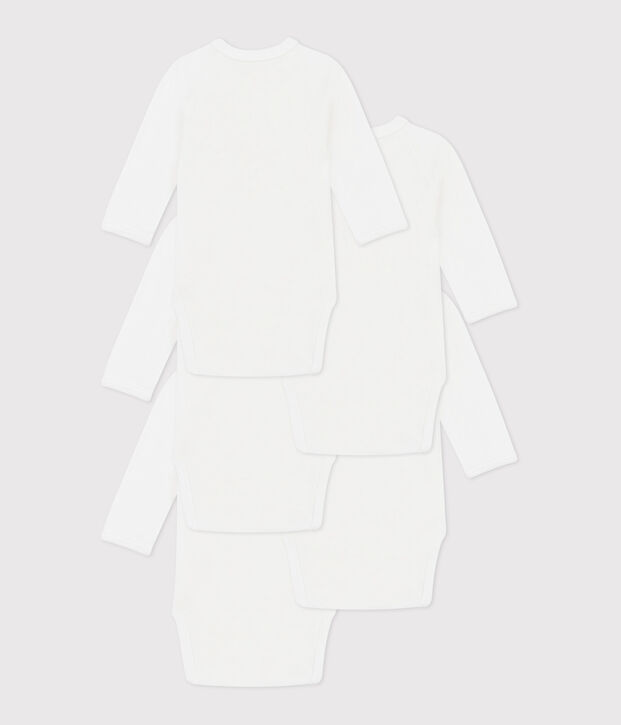 Juego de 5 bodis cruzados de manga larga de algod&oacute;n para beb&eacute; multicolor