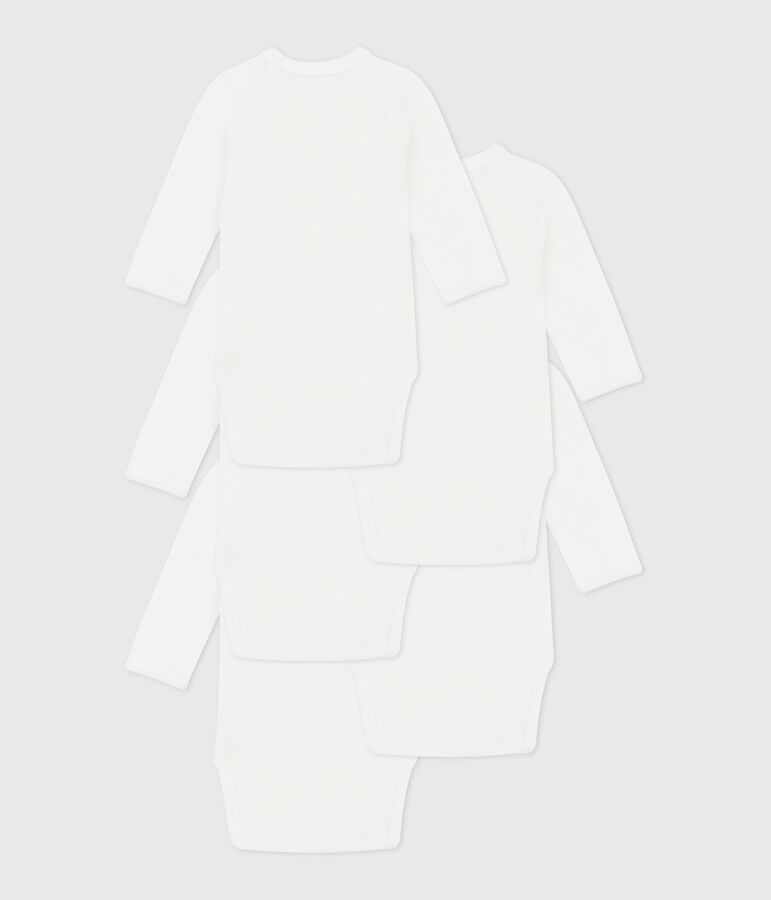 Juego de 5 bodis cruzados de manga larga de algod&oacute;n para beb&eacute; multicolor