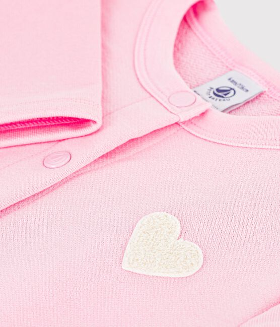 Cárdigan infantil liso de algodón rosa MARQUISE