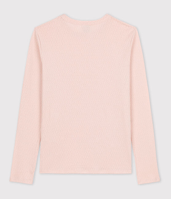 Camiseta de algodón L'ICONIQUE con cuello redondo para mujer rosa SALINE