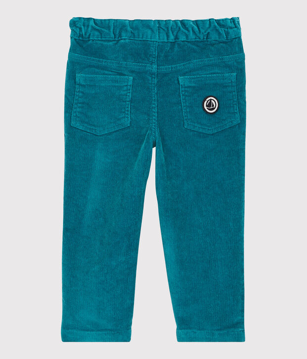 Pantal&oacute;n de terciopelo de beb&eacute;. azul