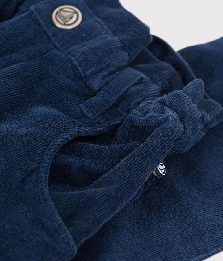 Pantal&oacute;n de terciopelo para ni&ntilde;a azul CREPUSCULE