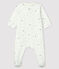 Pijama noche estrellada de túbico para bebé niño blanco MARSHMALLOW/blanco MULTICO