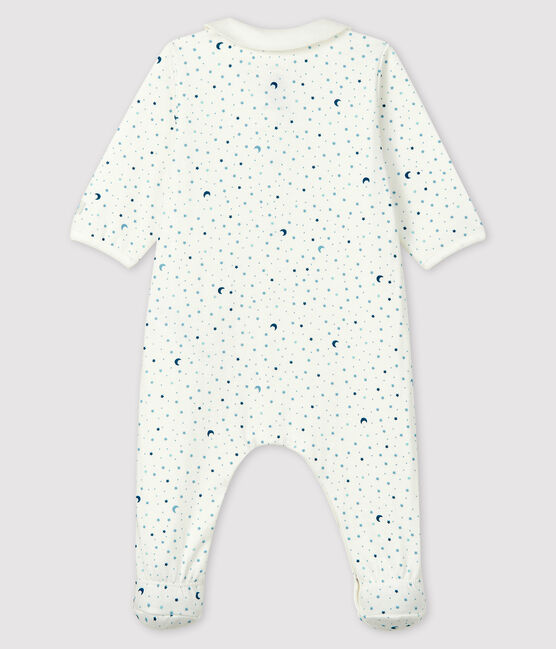 Pijama noche estrellada de túbico para bebé niño blanco MARSHMALLOW/blanco MULTICO
