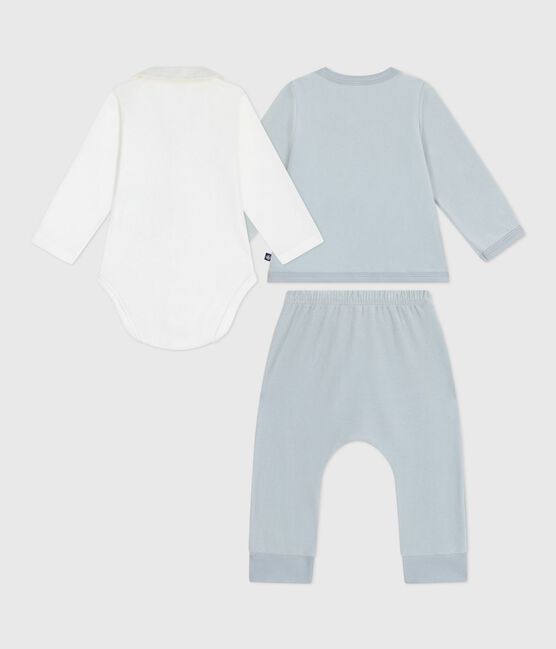 Conjunto de regalo de 2 piezas de terciopelo y body con oso bordado para bebé CO2