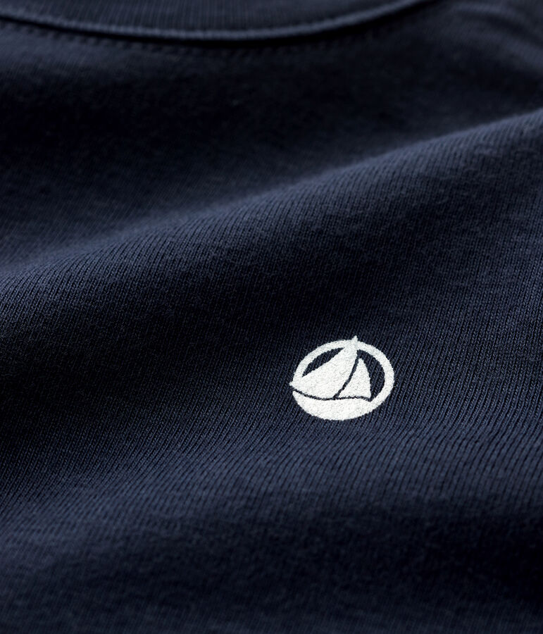 Camiseta de manga larga de algod&oacute;n de beb&eacute; ni&ntilde;o azul