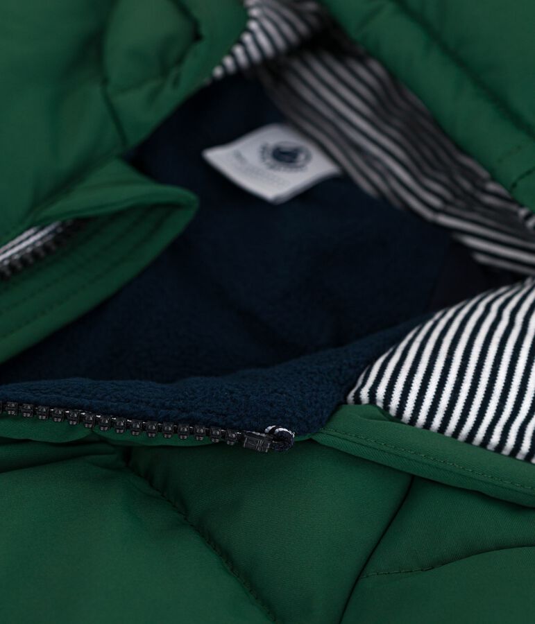 Plum&iacute;fero de poli&eacute;ster liso para beb&eacute; verde