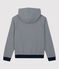 Sudadera con capucha a rayas de algodón de mujer azul SMOKING/blanco MARSHMALLOW