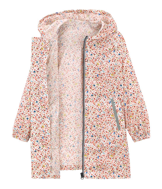 Cortavientos infantil para niña blanco MARSHMALLOW/blanco MULTICO