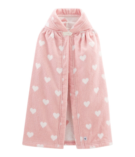 Capa de baño de rizo para bebé rosa CHARME/blanco MARSHMALLOW