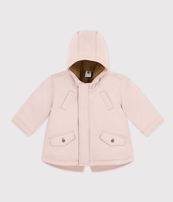 Gabardina con forro de sherpa de bebé rosa SALINE