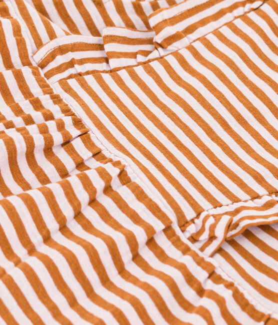 Vestido de manga corta de punto flameado a rayas para bebé TOAST/ DOLL