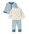 Conjunto 3 piezas para bebé niño azul ATELIER/azul POLOCHON