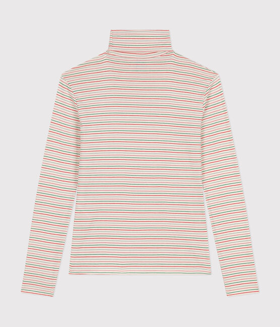 Camiseta Iconique de cuello vuelto de algodón para mujer blanco AVALANCHE/ MULTICO