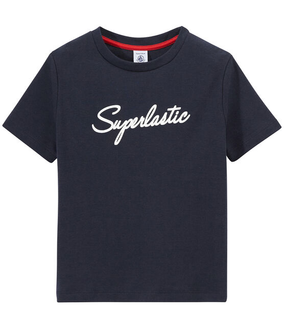 Camiseta para niño con estampado azul SMOKING