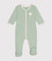 Pijama de algodón para bebé verde HERBIER