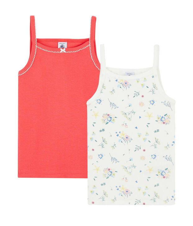 Par de camisas de tirantes para ni&ntilde;a multicolor