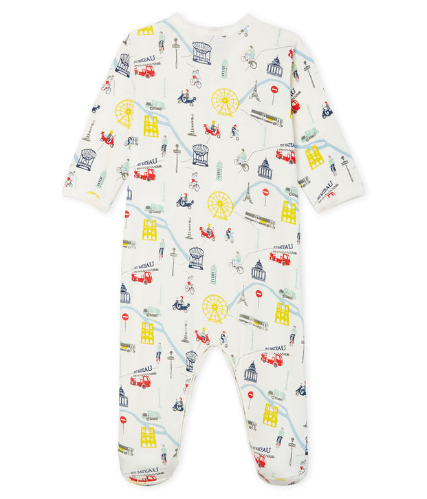 Pijama de punto para beb&eacute; ni&ntilde;o blanco/multicolor
