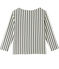 Marinière femme courte brodée beige COQUILLE/azul SMOKING