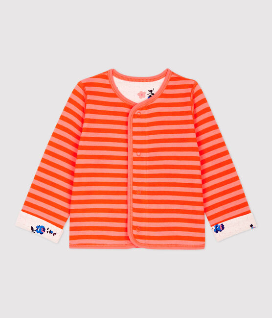 Cárdigan reversible de bebé. PEACHY/ CAROTTE