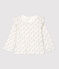 Blusa de algodón de bebé. blanco MARSHMALLOW/blanco MULTICO