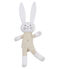 Dudú conejito sonajero para bebé unisex beige PERLIN/blanco MARSHMALLOW