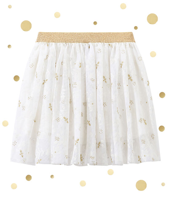 Falda para niña blanco MARSHMALLOW/blanco MULTICO