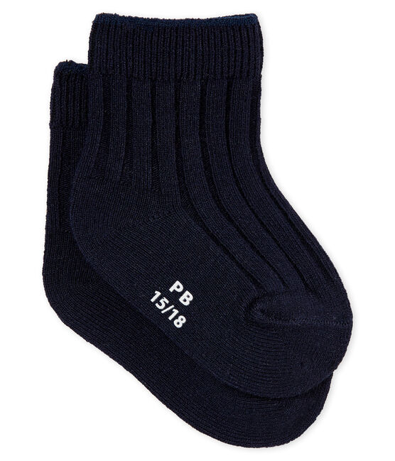 Calcetines de punto para bebé unisex azul SMOKING
