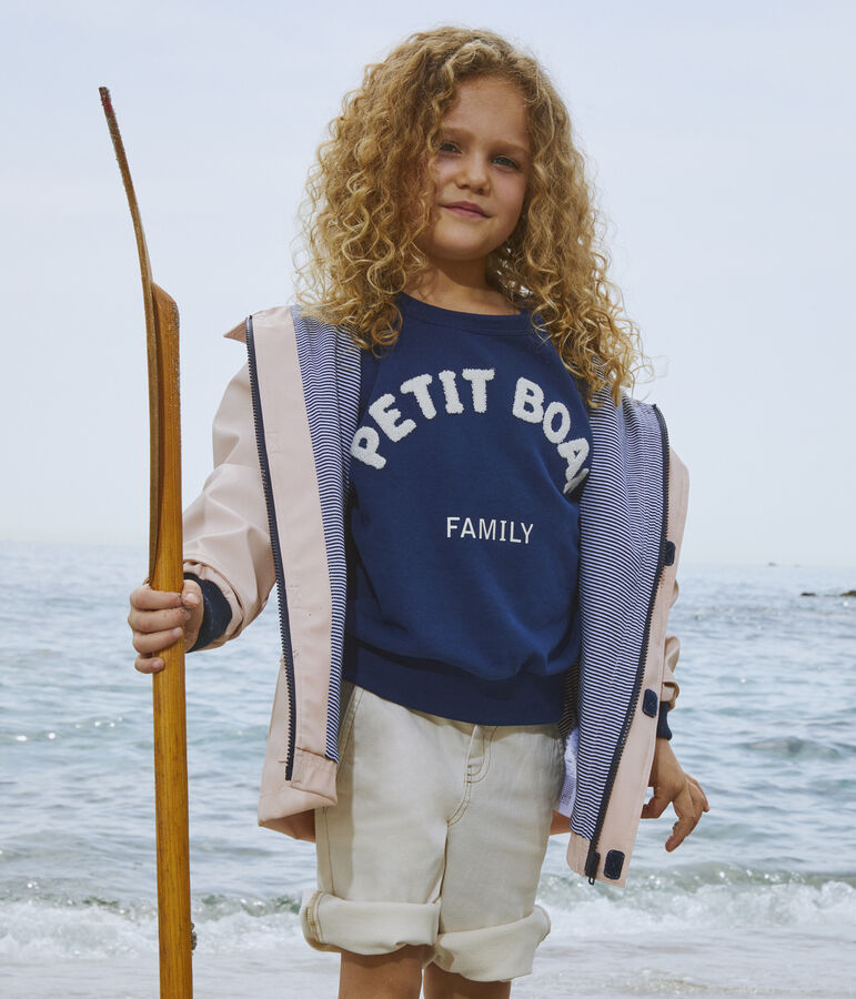 Sudadera de mulet&oacute;n infantil unisex azul