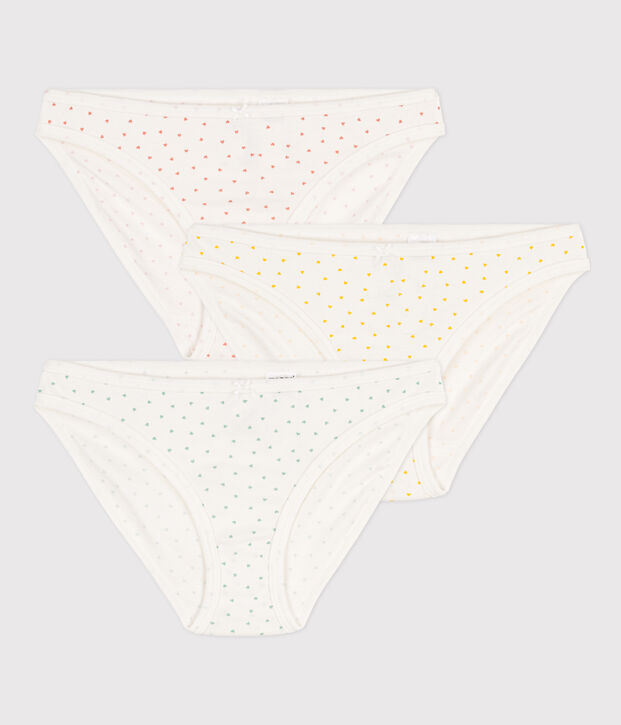 Juego de 3 braguitas de algod&oacute;n para mujer multicolor