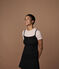 Vestido de tirantes de algodón de mujer negro NOIR
